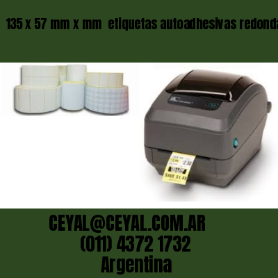 135 x 57 mm x mm  etiquetas autoadhesivas redondas