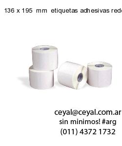 136 x 195  mm  etiquetas adhesivas redondas