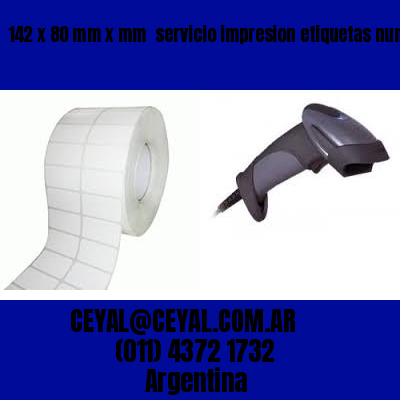 142 x 80 mm x mm  servicio impresion etiquetas numeradas