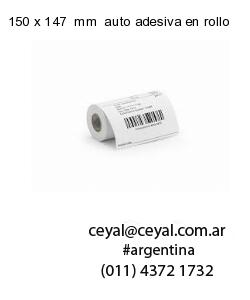 150 x 147  mm  auto adesiva en rollo