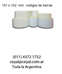 151 x 102  mm  codigos de barras