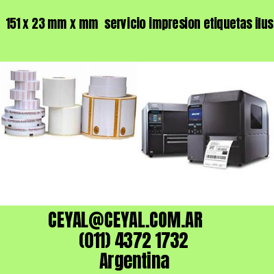 151 x 23 mm x mm  servicio impresion etiquetas ilustracion