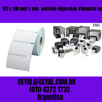 152 x 189 mm x mm  servicio impresion etiquetas numeradas
