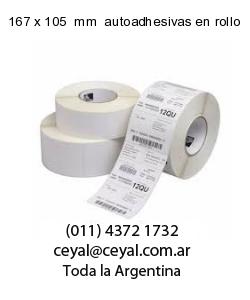 167 x 105  mm  autoadhesivas en rollo