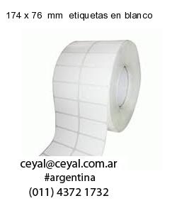 174 x 76  mm  etiquetas en blanco