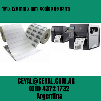 181 x 120 mm x mm  codigo de barra