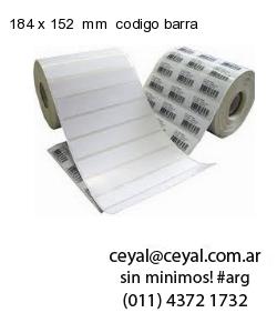 184 x 152  mm  codigo barra