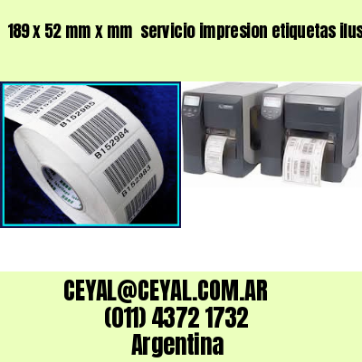 189 x 52 mm x mm  servicio impresion etiquetas ilustracion