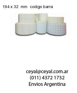 194 x 32  mm  codigo barra