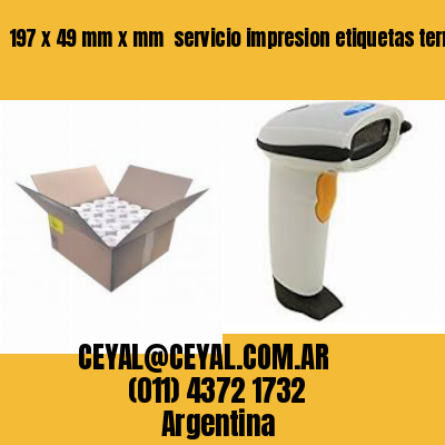 197 x 49 mm x mm  servicio impresion etiquetas termicas