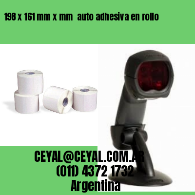 198 x 161 mm x mm  auto adhesiva en rollo