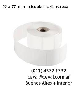 22 x 77  mm  etiquetas textiles ropa