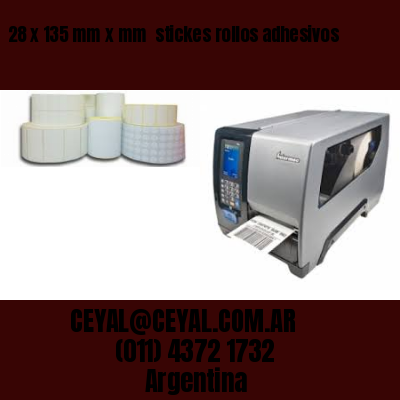 28 x 135 mm x mm  stickes rollos adhesivos