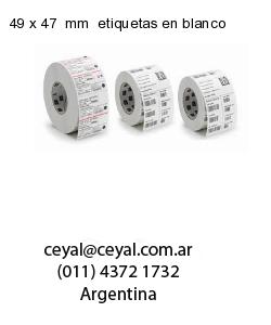 49 x 47  mm  etiquetas en blanco