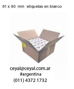 61 x 90  mm  etiquetas en blanco