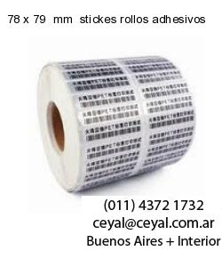 78 x 79  mm  stickes rollos adhesivos