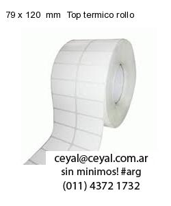 79 x 120  mm  Top termico rollo