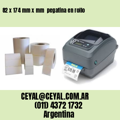 82 x 174 mm x mm  pegatina en rollo
