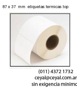 87 x 37  mm  etiquetas termicas top
