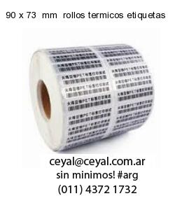 90 x 73  mm  rollos termicos etiquetas