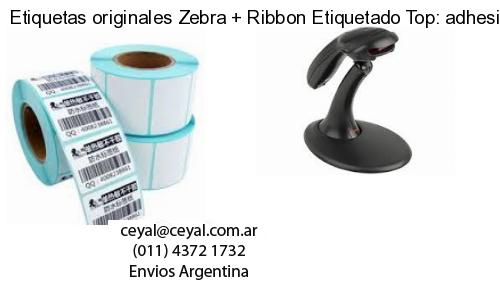 Etiquetas originales Zebra Ribbon Etiquetado Top: adhesivo ribbo