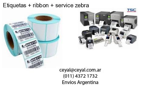 Etiquetas ribbon service zebra