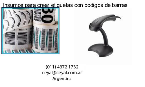 Insumos para crear etiquetas con codigos de barras