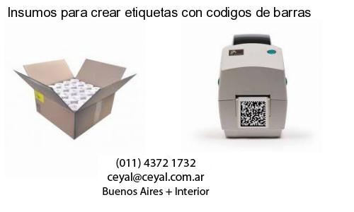 Insumos para crear etiquetas con codigos de barras