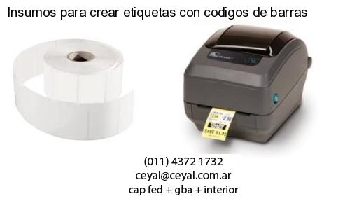 Insumos para crear etiquetas con codigos de barras
