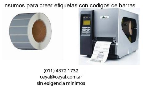 Insumos para crear etiquetas con codigos de barras