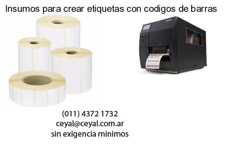 Insumos para crear etiquetas con codigos de barras