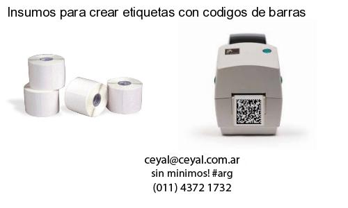 Insumos para crear etiquetas con codigos de barras