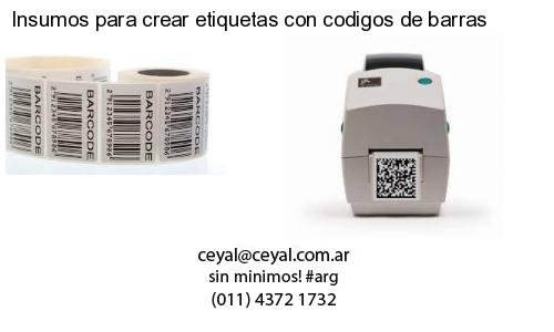 Insumos para crear etiquetas con codigos de barras
