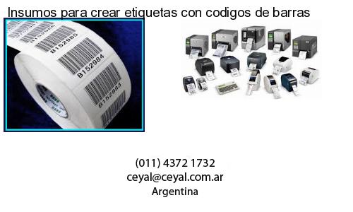 Insumos para crear etiquetas con codigos de barras
