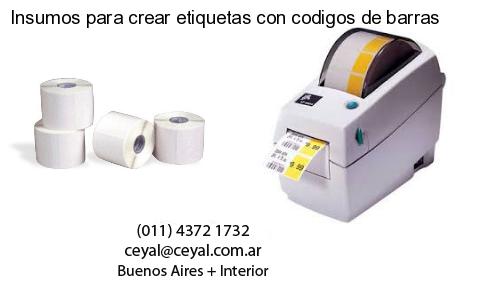 Insumos para crear etiquetas con codigos de barras