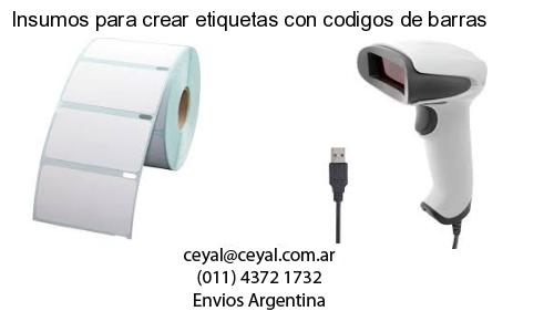 Insumos para crear etiquetas con codigos de barras