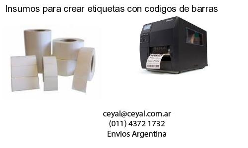 Insumos para crear etiquetas con codigos de barras