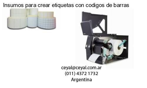 Insumos para crear etiquetas con codigos de barras
