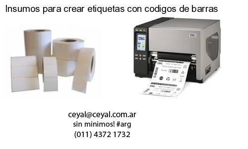 Insumos para crear etiquetas con codigos de barras