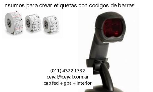 Insumos para crear etiquetas con codigos de barras