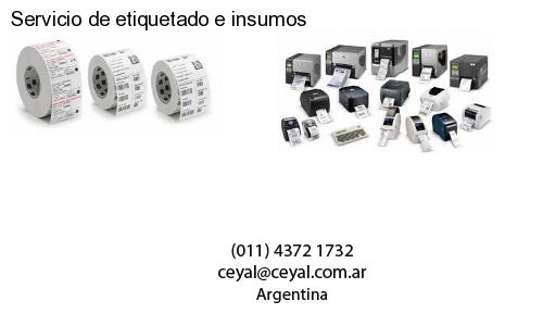 Servicio de etiquetado e insumos