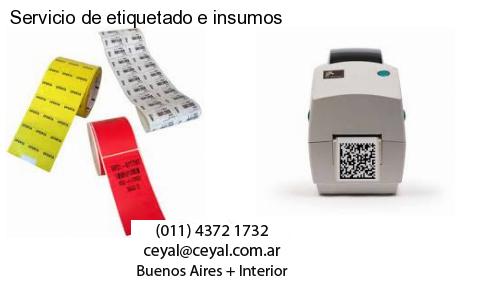 Servicio de etiquetado e insumos