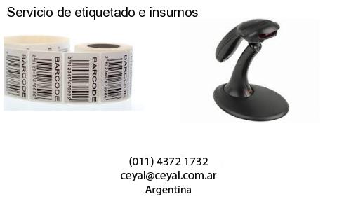 Servicio de etiquetado e insumos