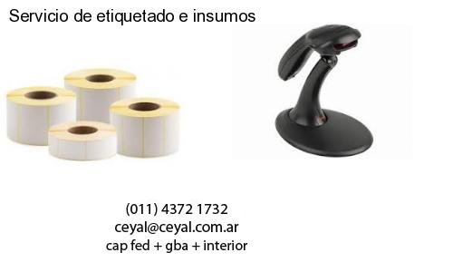 Servicio de etiquetado e insumos