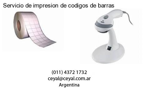 Servicio de impresion de codigos de barras