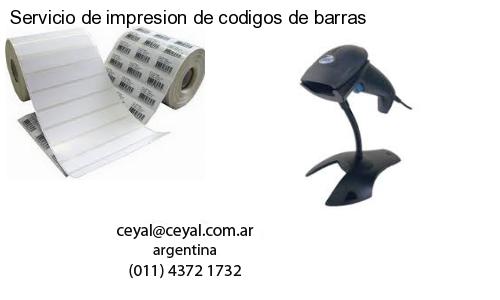 Servicio de impresion de codigos de barras