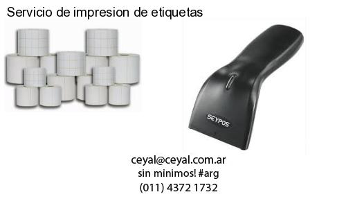 Servicio de impresion de etiquetas