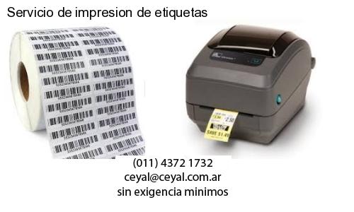 Servicio de impresion de etiquetas