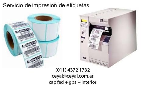 Servicio de impresion de etiquetas
