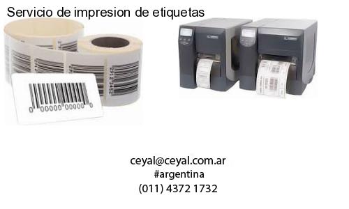 Servicio de impresion de etiquetas